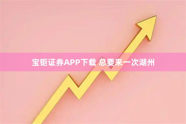 宝钜证券APP下载 总要来一次湖州